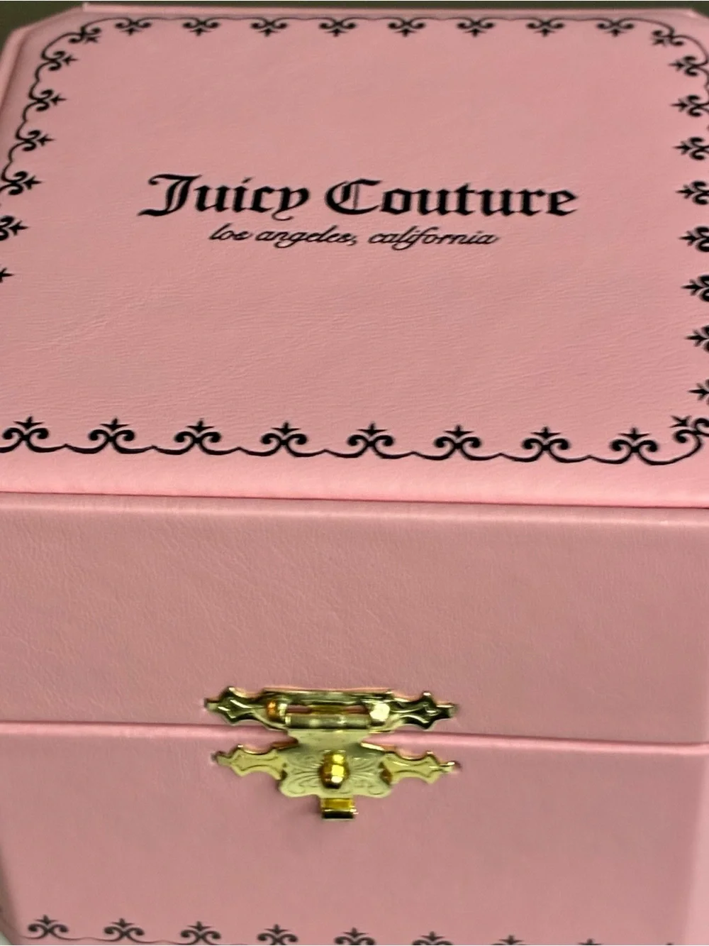 Juicy Couture Gold Heart Charm Watch with Pink Lip Charms